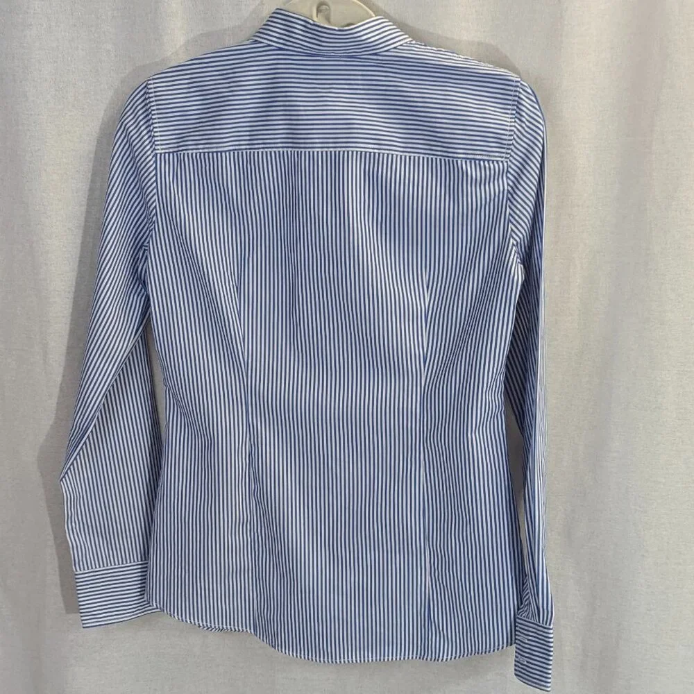 NWT Haberdashery by J. Crew Blue/White Pinstripe Button Down Size Small